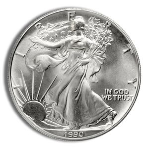 1990 Silver American Eagle - BU