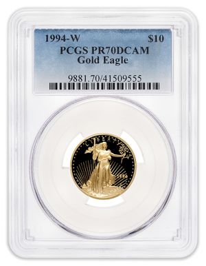 1994-W 1/4 oz Proof Gold Eagle $10 PCGS PR70