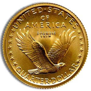 2016-W 1/4 Oz Gold Standing Liberty Centennial Coin - BU (with Box and COA)