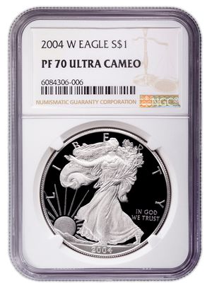2004-W Proof Silver Eagle NGC PF70
