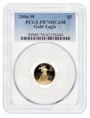 2006-W 1/10 oz Proof Gold Eagle $5 PCGS PR70