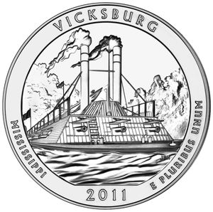 2011 5 oz ATB Vicksburg Silver Coin - BU