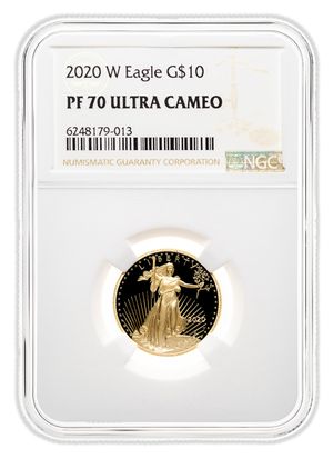 2020-W 1/4 oz Proof Gold Eagle $10 NGC PF70