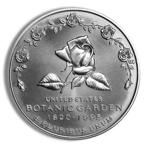 1997-P $1 Botanic Garden Silver Commemorative - BU