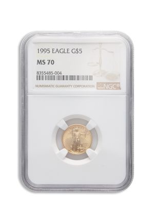 1995 1/10 oz Gold Eagle $5 NGC MS70
