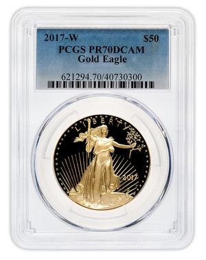 2017-W 1 oz Proof Gold Eagle $50 PCGS PR70