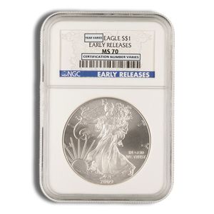 2009 Silver American Eagle - NGC MS70 (Early Releases)