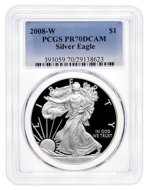 2008-W Proof Silver Eagle PCGS PR70