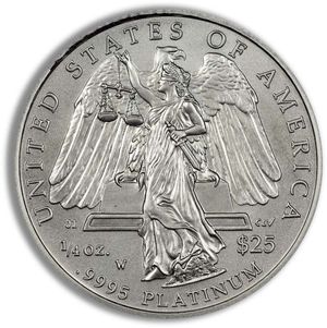 2008-W 1/4 Oz Burnished Platinum American Eagle - NGC MS70