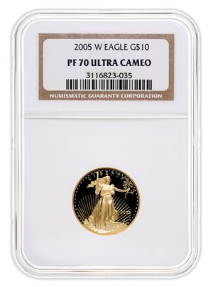 2005-W 1/4 oz Proof Gold Eagle $10 NGC PF70