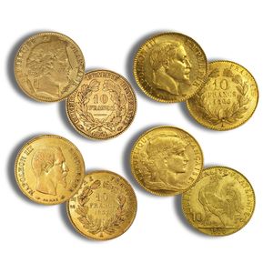 France Gold 10 Francs - XF+ (Random Year)