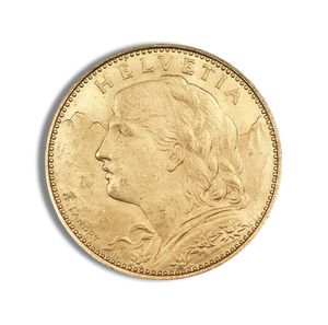 1911-1922 Switzerland Gold 10 Francs - AU+