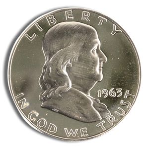 90% Silver Franklin Half Dollars BU Proof - $1 Face Value