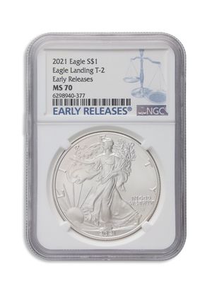 2021 Silver American Eagle Type 1 - NGC MS70 (Early Releases)