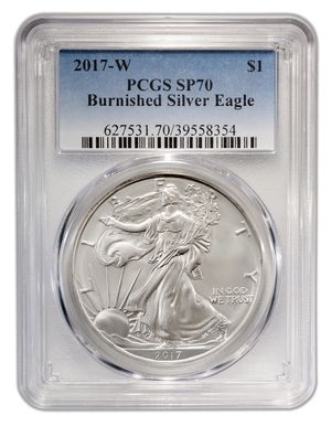 2017-W Burnished Silver Eagle PCGS SP70
