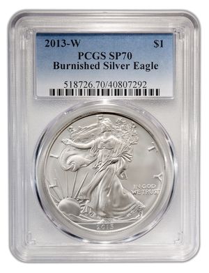 2013-W Burnished Silver Eagle PCGS SP70