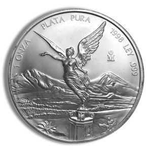 1998 1 Oz Silver Mexico Libertad - BU