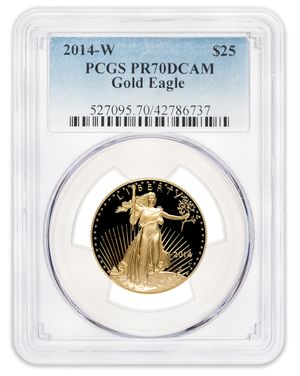 2014-W 1/2 oz Proof Gold Eagle $25 PCGS PR70