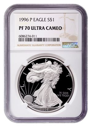 1996-P Proof Silver Eagle NGC PF70