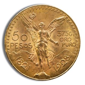 1927 Mexico Gold 50 Peso - BU
