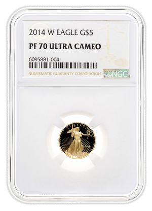 2014-W 1/10 oz Proof Gold Eagle $5 NGC PF70