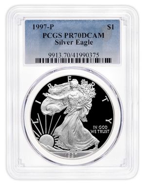 1997-P Proof Silver Eagle PCGS PR70