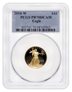 2010-W 1/4 oz Proof Gold Eagle $10 PCGS PR70