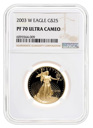 2003-W 1/2 oz Proof Gold Eagle $25 NGC PF70