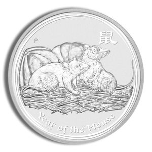 2008 1/2 Oz Australia Silver Lunar Mouse (Series II) - BU