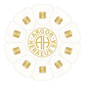 10 x 1 Gram Gold Bar Argor Heraeus Goldseed Multi Bar (In Assay Card)