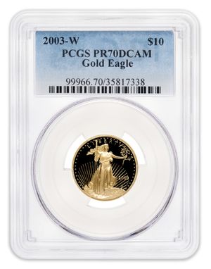 2003-W 1/4 oz Proof Gold Eagle $10 PCGS PR70