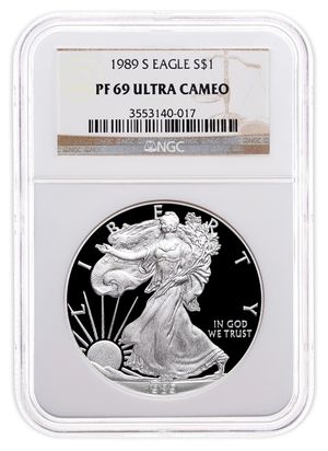 1989-S Proof Silver Eagle NGC PF69