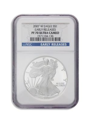 2007-W Proof Silver Eagle NGC PF70 Early Releases