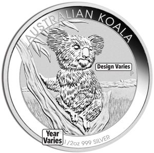 Australian Silver Koala - 1/2 oz - BU (Year Varies)
