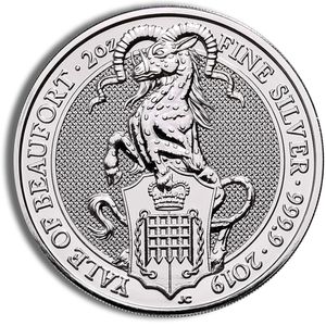 2019 2 Oz Silver Great Britain Queen's Beasts (Yale) - BU