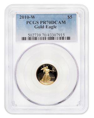 2010-W 1/10 oz Proof Gold Eagle $5 PCGS PR70
