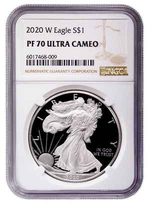 2020-W Proof Silver Eagle NGC PF70