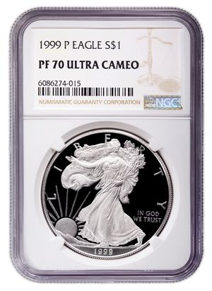 1999-P Proof Silver Eagle NGC PF70