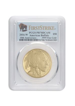 2016-W $50 Proof Gold Buffalo PCGS PR70 First Strike