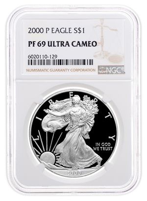 2000-P Proof Silver Eagle NGC PF69