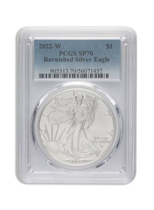 2022-W Burnished Silver Eagle PCGS SP70