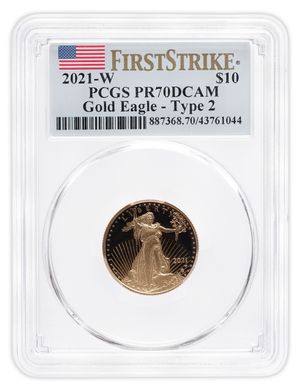 2021-W 1/4 oz Proof Gold Eagle $10 PCGS PR70 FS - Type 2