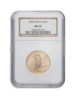 2006 1/2 oz Gold Eagle $25 NGC MS70