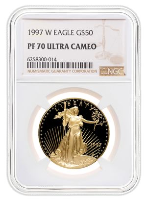 1997-W 1 oz Proof Gold Eagle $50 NGC PF70