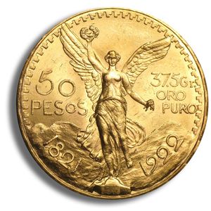 1922 Mexico Gold 50 Peso - BU