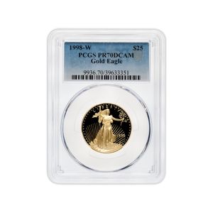 1998-W 1/2 oz Proof Gold Eagle $25 PCGS PR70