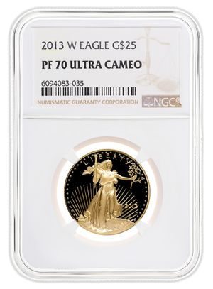 2013-W 1/2 oz Proof Gold Eagle $25 NGC PF70