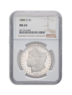 1880-S Morgan Silver Dollar  NGC MS65