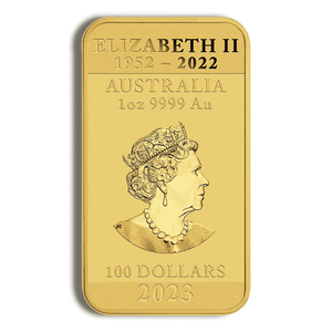 2023 1 Oz Gold Rectangular Coin - Perth Dragon
