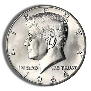 90% Silver 1964 Kennedy Half Dollars BU - $1 Face Value